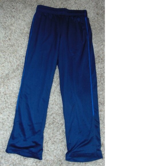 Mens Track Pants Blue Small Athletic Sweatpants Drawstring Side Stripes Tek Gear - Picture 1 of 3